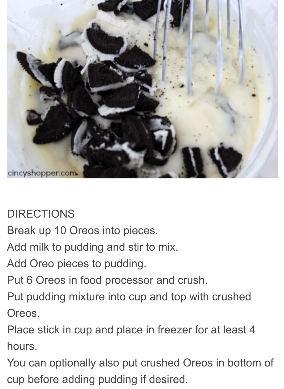 Easy Oreo Pudding Pots