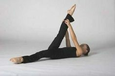 pulling leg to ground.