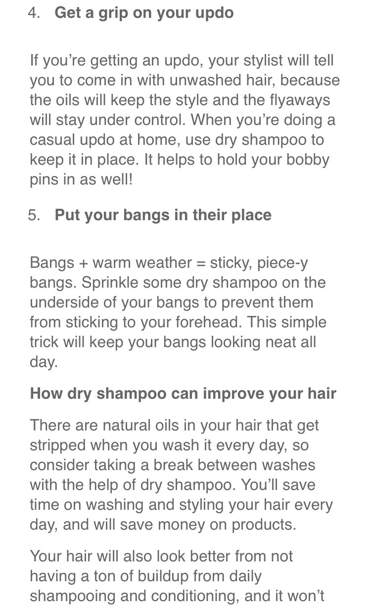 5 Uses For Organic Dry Shampoo #summervibes