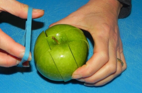 5) wrap a rubber band around a cut apple to stop the apple from browning.