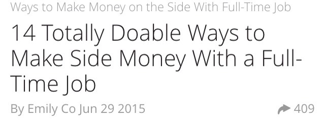 💸Totally Doable Ways To Make Extra Cash With A Full Time Job📉