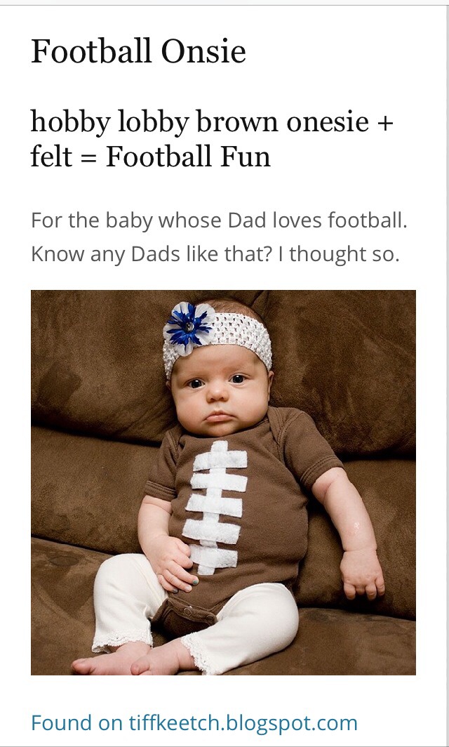 -> For full tutorial go to;
http://tiffkeetch.blogspot.com/2011/11/football-onesie.html