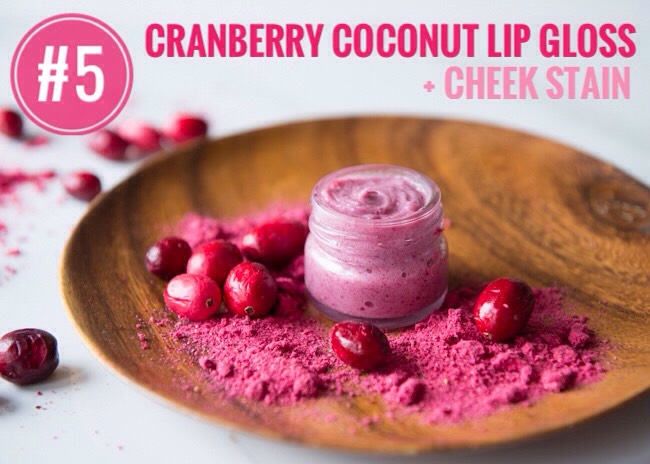 INGREDIENTS | 
	•	(+) 2 tbsp coconut oil
	•	(+) 1-2 tsp shea butter
	•	(+) ½ tsp beeswax pellets (optional, see note)
	•	(+) 1 tbsp freeze-dried cranberry powder
	•	(+) ½ tsp beetroot powder

NOTE | Beeswax is optional. It will give the gloss a firmer texture, more like a balm. The gloss melts easily on the skin; only a small amount is needed.
For a darker shade, add more beetroot powder. For a different shade, mica powder could also be added.
