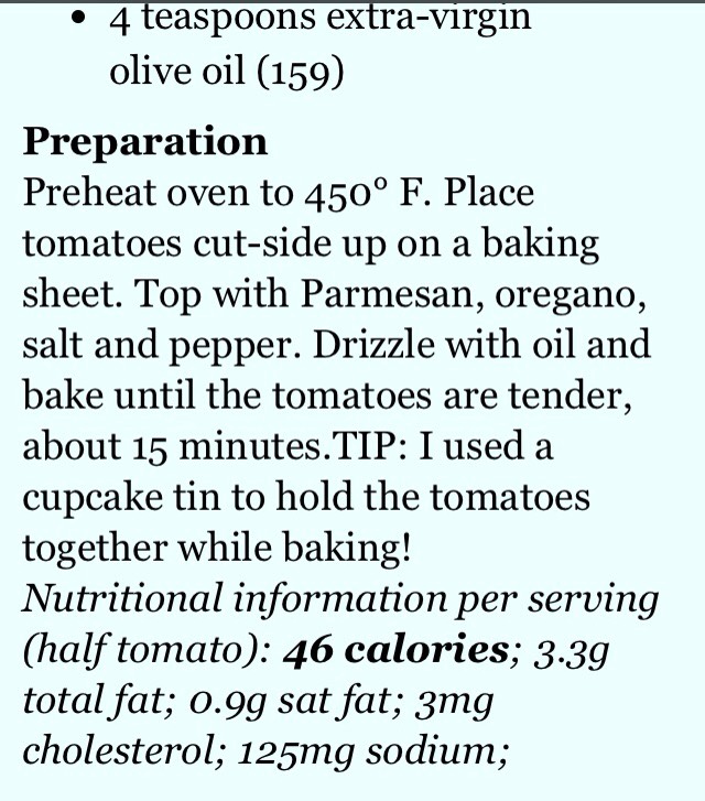 Baked Parmesan Tomatoes