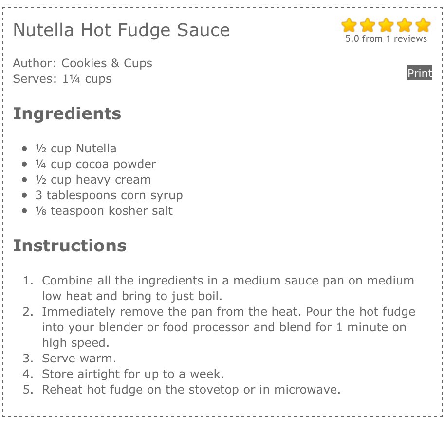 Nutella Hot Fudge Sauce 