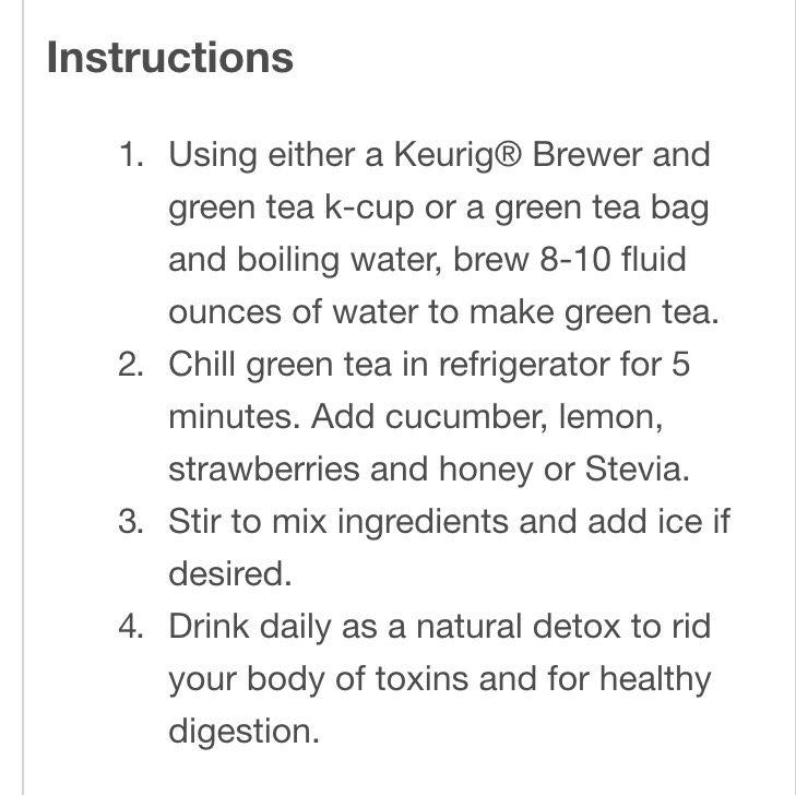 Detox Iced Green Tea (weight Loss)