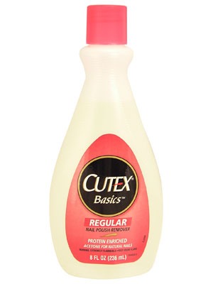 Take some nail polish remover and a