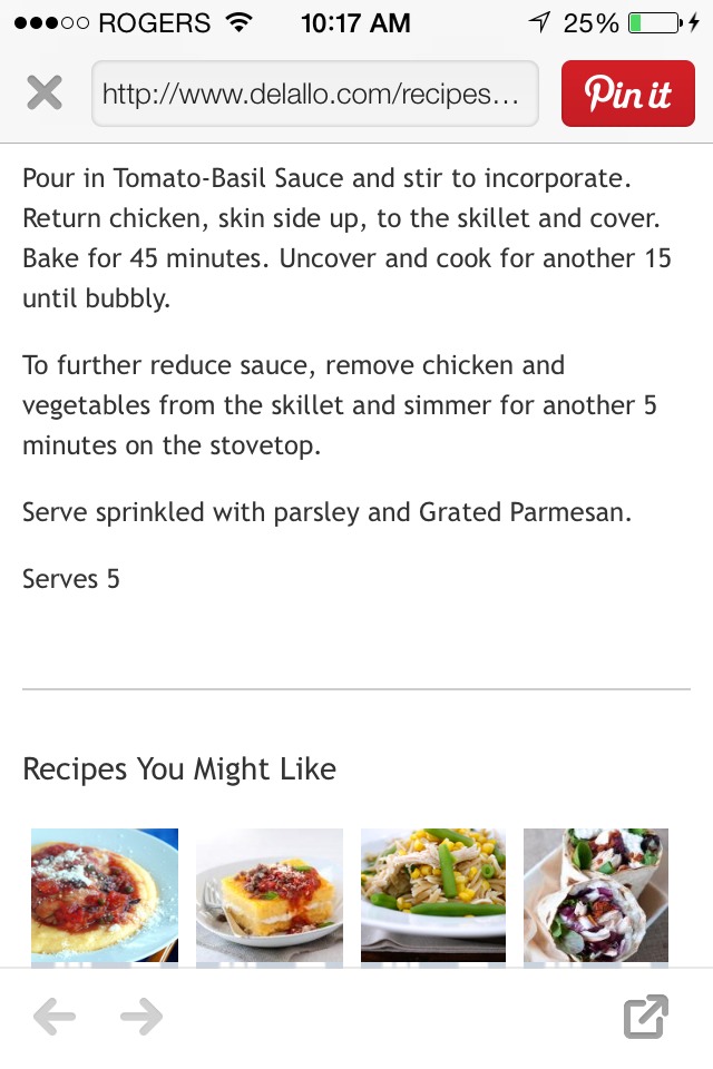 Chicken Cacciatore With Tomato Basil Sauce!
