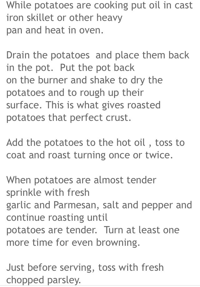 Parmesan Garlic Roasted Potatoes  