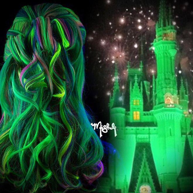 Glow-In-The-Dark Hair/ Blacklight Hair Trend