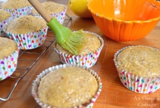 Gluten Free, Honey-Sweetened Lemon Flaxseed Muffind