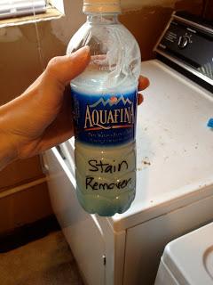 Put the remaining solution into a water bottle for future use!
