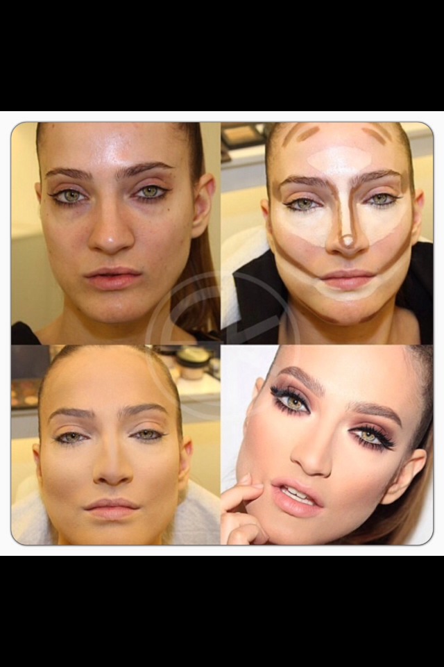 Once your happy with the blending of light and dark contour colours your ready to set it in place...
