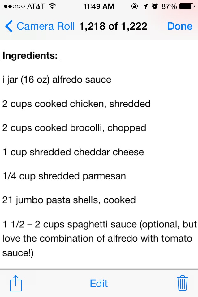 ✨✨✨Chicken Broccoli Alfredo Stuffed Shells✨✨✨😋🍗🍝