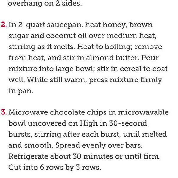 Dark Chocolate-Almond Butter Cheerios™ Bars