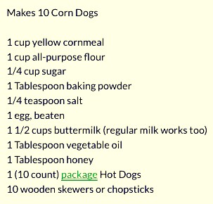 Homemade Corn dogs 