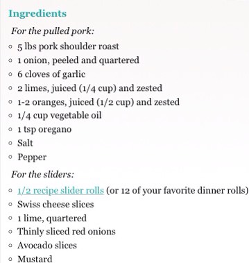 Crockpot Cuban Style Pulled Pork Sliders 