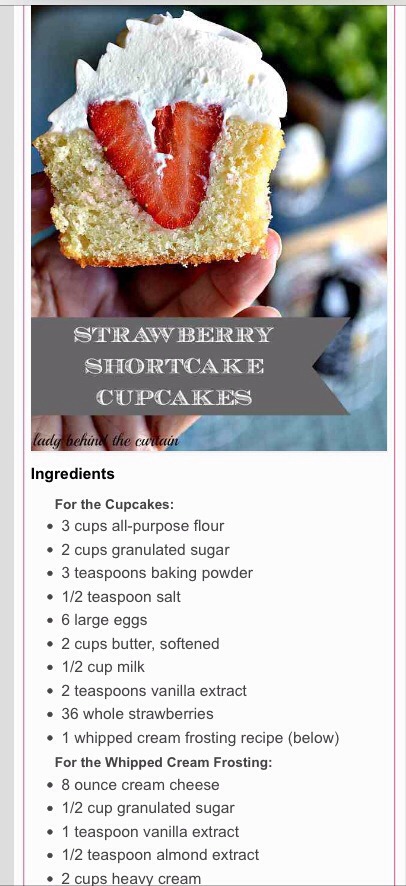 🍰🍰Strawberry Shortcake Cupcakes Recipe🍰🍰