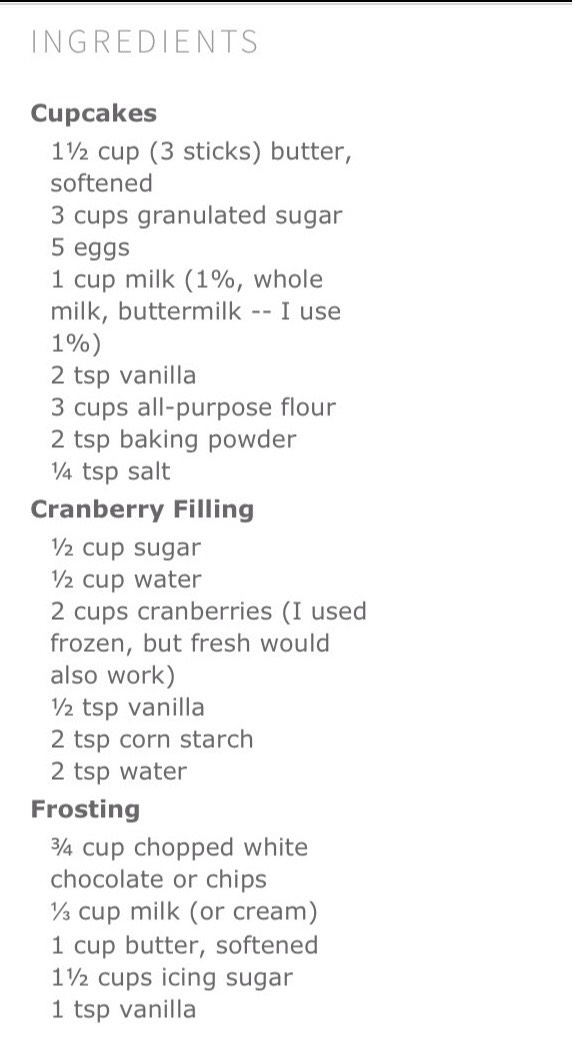 Cranberry Buttermilk Cupcakes! Mmmmm