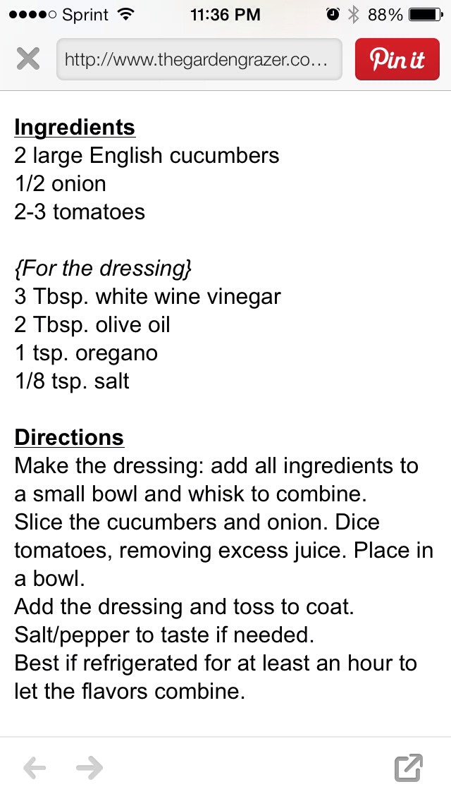 Cucumber Salad...