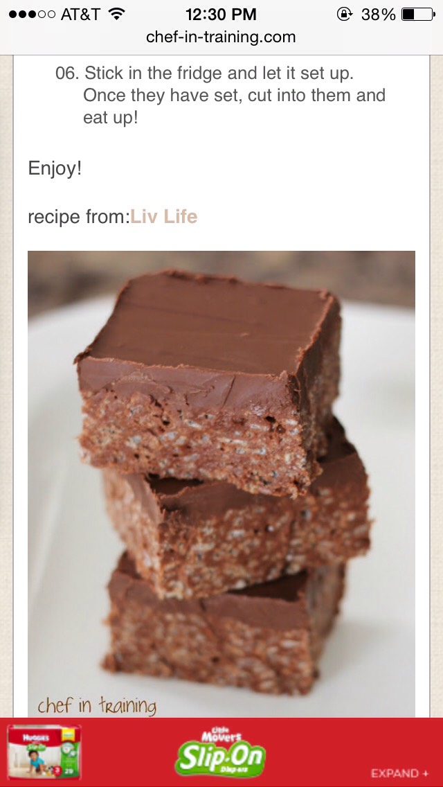 Nutella Rice Krispie Treats