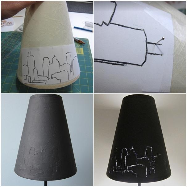 A Simple Lampshade Got This New Look By Poking Pins