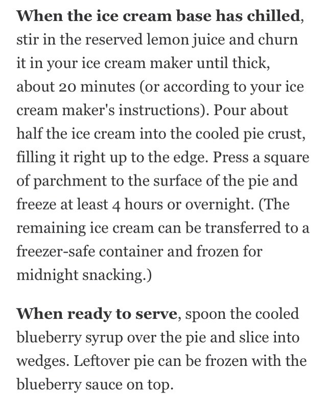 Blueberry cheesecake ice cream pie 