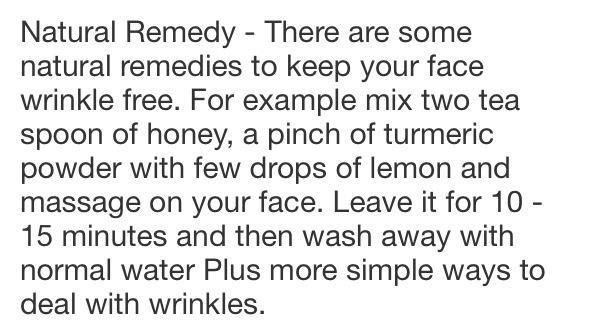 Natural Wrinkle Remedy