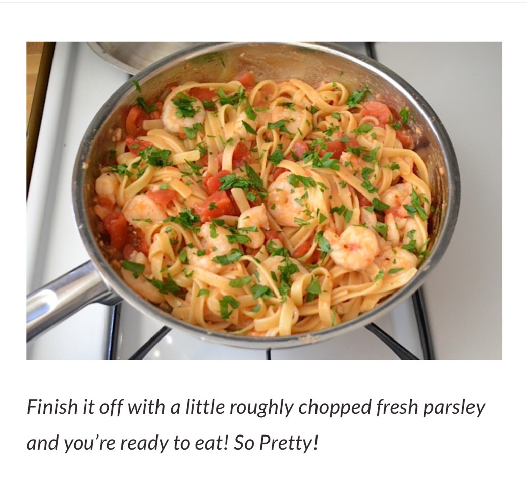 Spicy Shrimp Tomato Pasta 