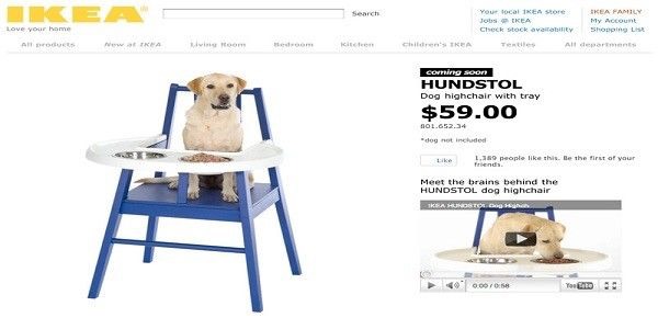 6. IKEA HUNDSTOL Dog Highchair
$59.00 