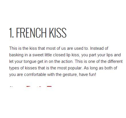 Types Of Kisses To Give Your Partner