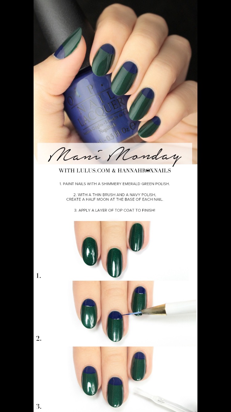 Who says Fall colors have to be nothing but earth tones? This dark blue and forest green polish is GORGEOUS!