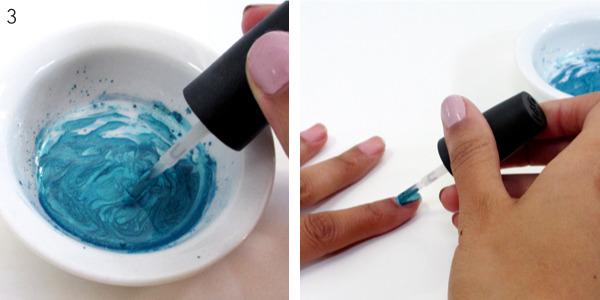 Be sure to blend well. The smoother the formula, the better it will apply to your nails.