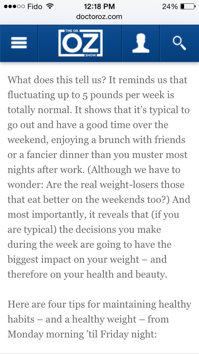 Science Reveals Your Skinniest Day Of The Week ...