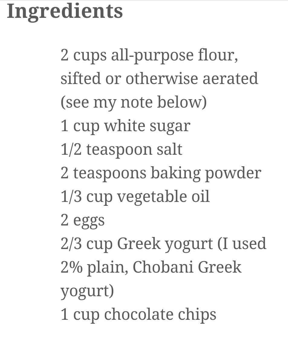 Greek Yogurt Chocolate Chip Muffins!