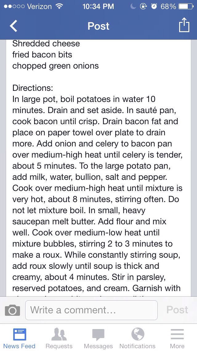 The Best Potato Soup Ever.