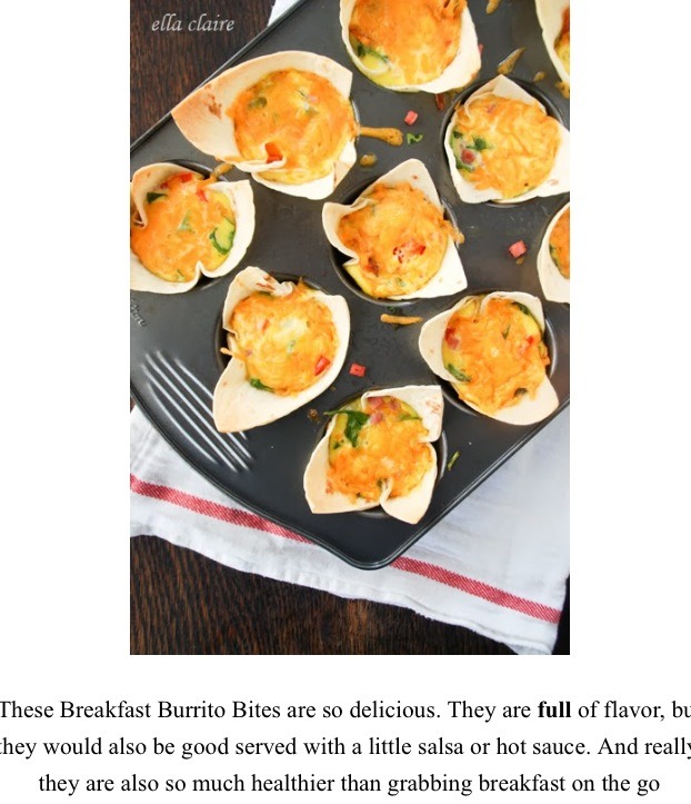 Breakfast Burrito Bites! Perfect Healthy Breakfast On The Go! 