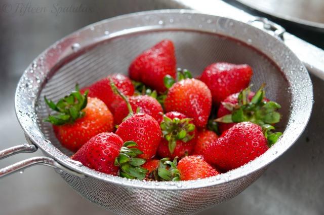 Wash the strawberries