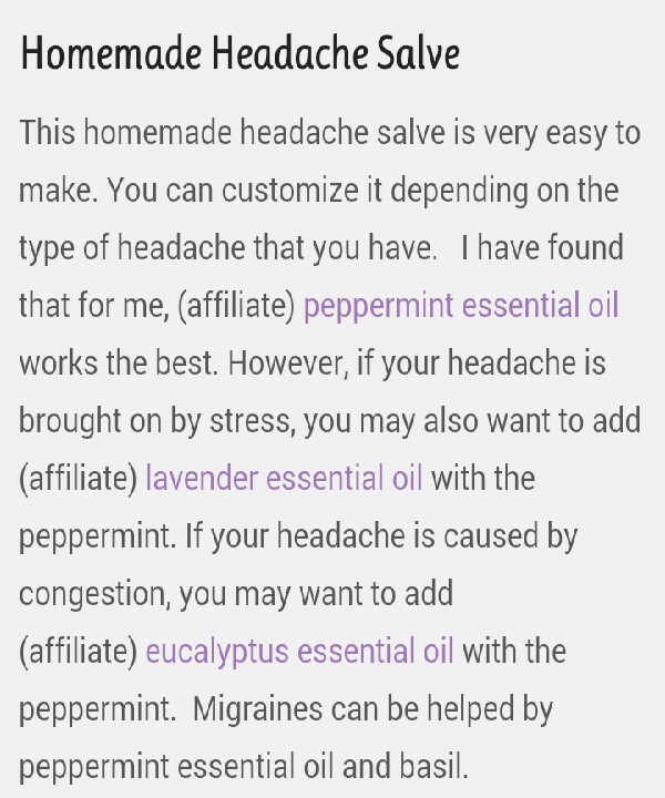 DIY Headache Balm!!