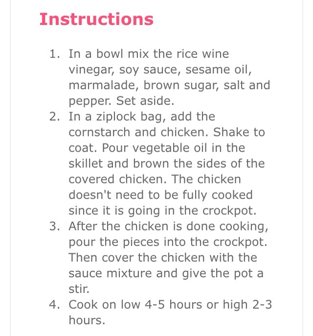 😍Slow Cooker Orange Chicken😍