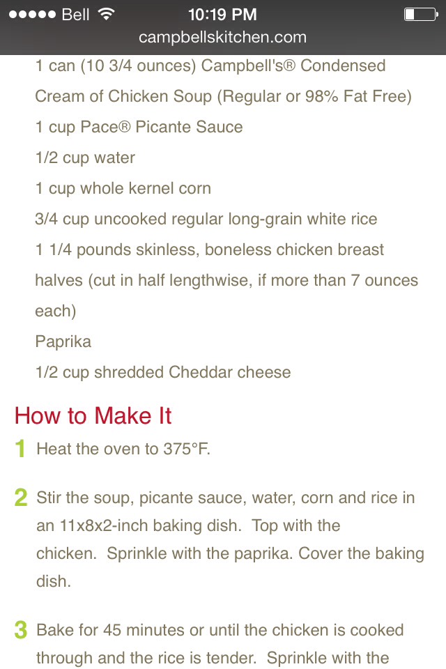 Tex Mex Chicken And Rice Bake