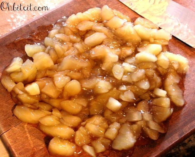 Coarsely chop the Apple Pie Filling into small pieces