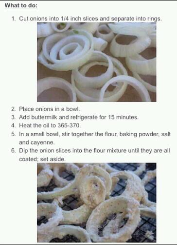 Homemade onion rings