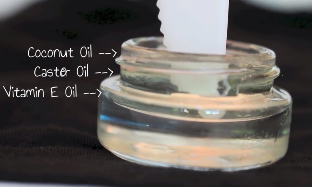 Put 1/3 of each liquid in a small container and stir