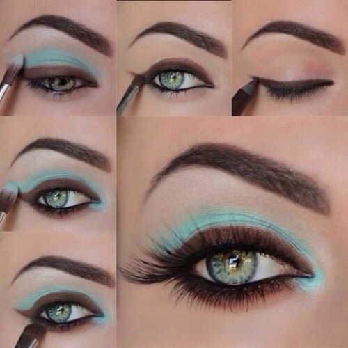 Blue and Brown Makeup Tutorial !Wow !!You Must See It!!!!!