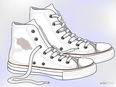 1
Remove the shoelaces. Unlace your shoes to expose as much of the white canvas as possible, making it easier to thoroughly clean your sneakers.