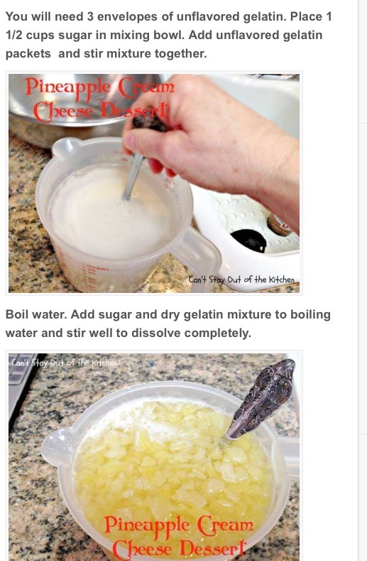 Pineapple Cream Cheese Dessert 