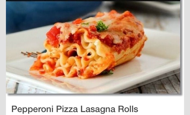 Pepperoni Pizza Lasagna Rolls 😆 So Yummy 