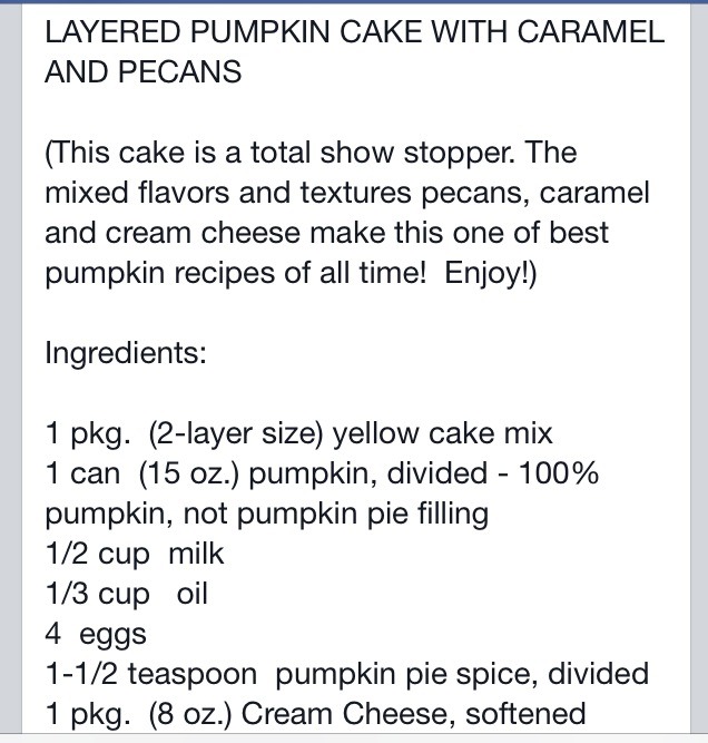 Layered Pumpkin Cake With Caramel And Pecans. 