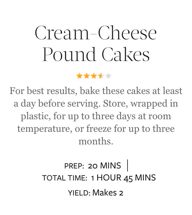 Cream Cheese Pound Cake